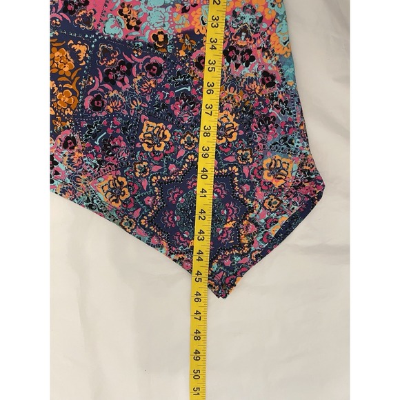 Women's Anthropologie Cynthia Rowley Handkerchief Hem Dress  1X Boho Mandala - Picture 4 of 5